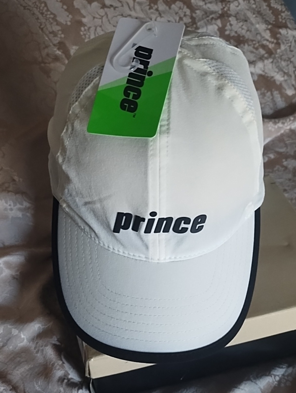 Prince White and Black Logo Baseball Cap